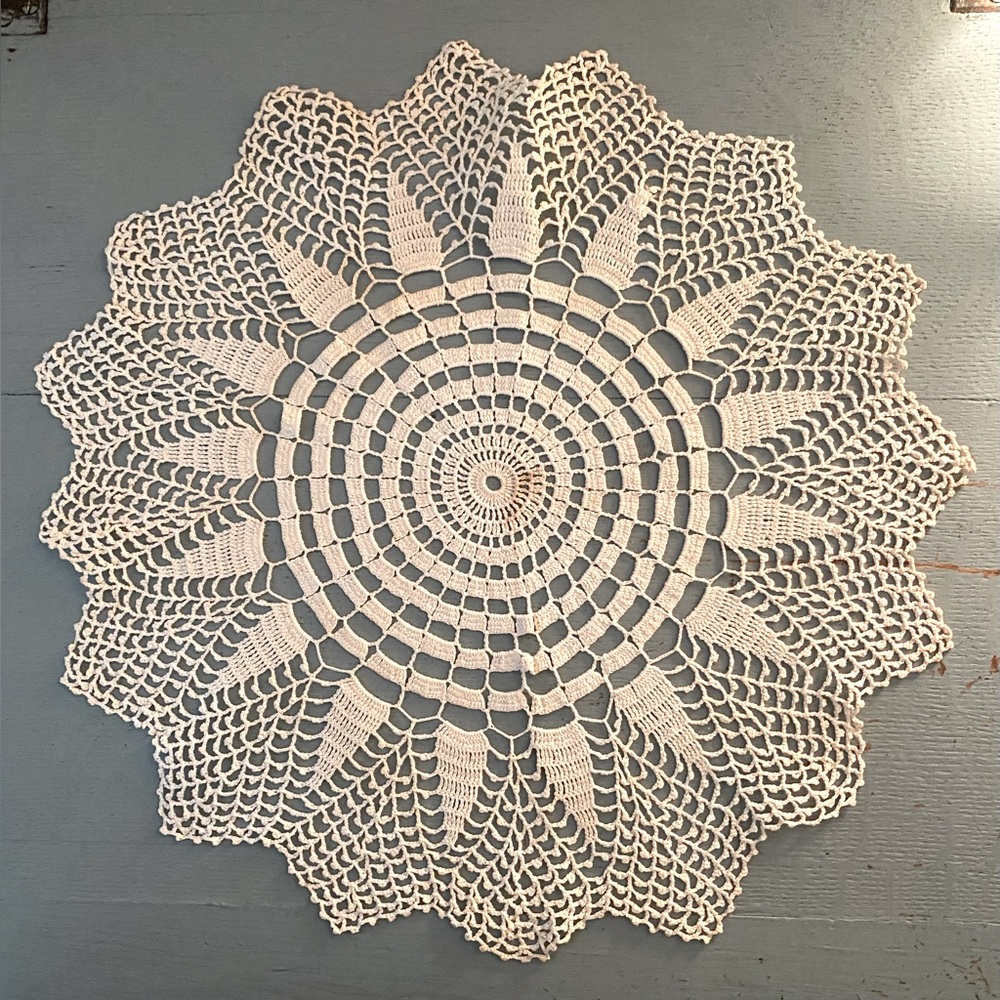 Vintage Filet Crochet Doily